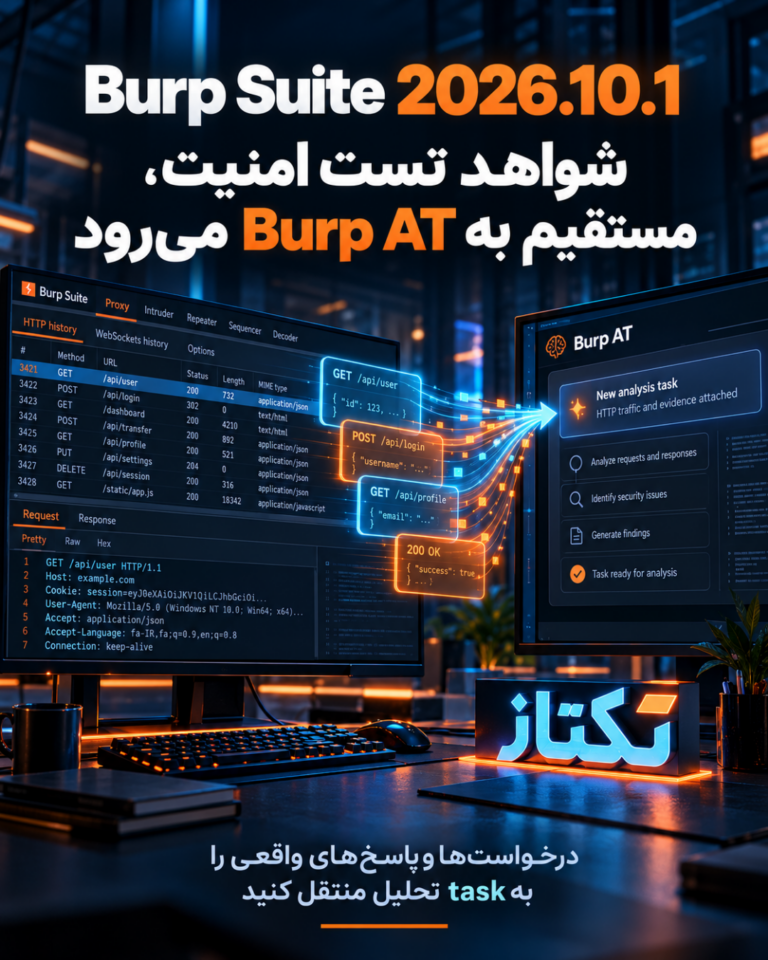 Burp Suite 2026.10.1؛ انتقال شواهد تست امنیت به Burp AT