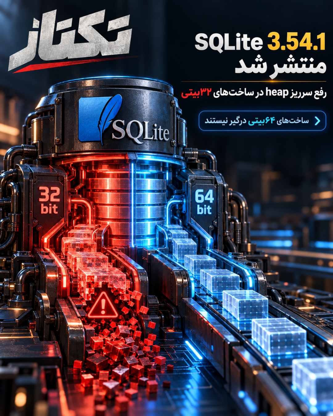 SQLite 3.54.1 و تفاوت ساخت‌های ۳۲ و ۶۴بیتی