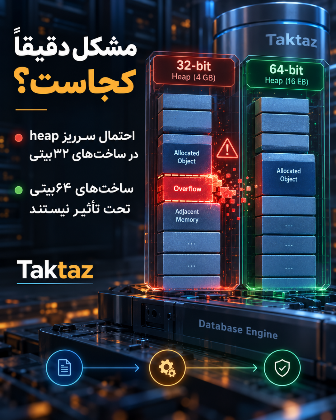 محل بروز مشکل heap در ساخت‌های ۳۲بیتی SQLite