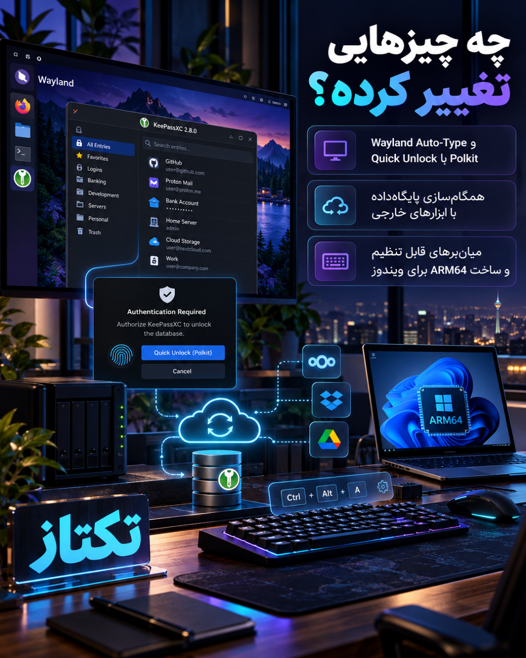 KeePassXC 2.8.0 منتشر شد؛ قابلیتهای تازه و اصلاحات امنیتی 8 KeePassXC 2.8.0 — اسلاید 2