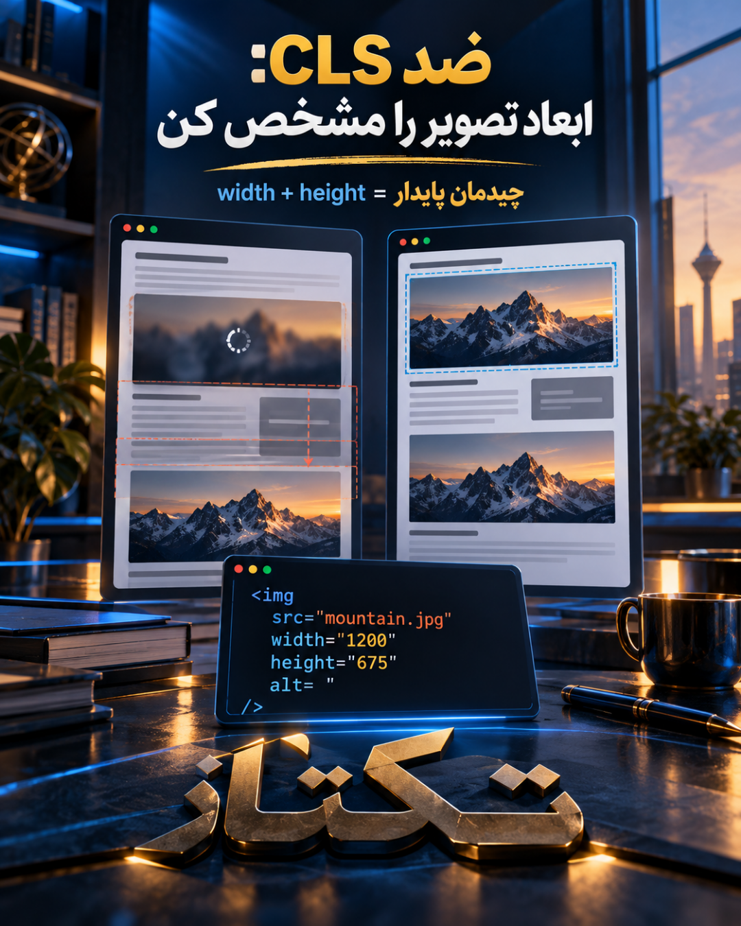 آموزش بهینهسازی تصاویر وردپرس با Lazy Loading 9 کنترل ابعاد تصویر و کاهش CLS در وردپرس