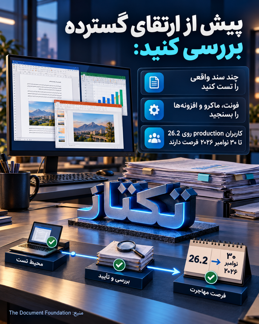 LibreOffice 26.8.1: بهبود سازگاری با فایلهای Office در ۵ نکته 3 LibreOffice 26.8.1: اسلاید ۳